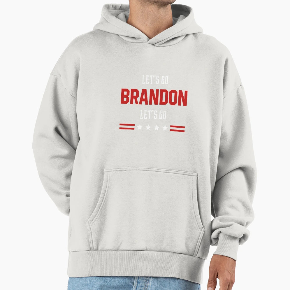 Lets Go Brandon Usa Political Gift Hoodie - Minimalist Print Unisex - T-Shirt, Sweatshirt, Hoodie