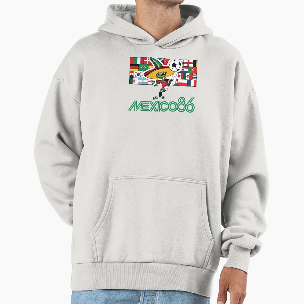 Pique Mexico 86 World Cup Soccer Mascot Hoodie - Streetwear Style Men Women - T-Shirt, Sweatshirt, Hoodie