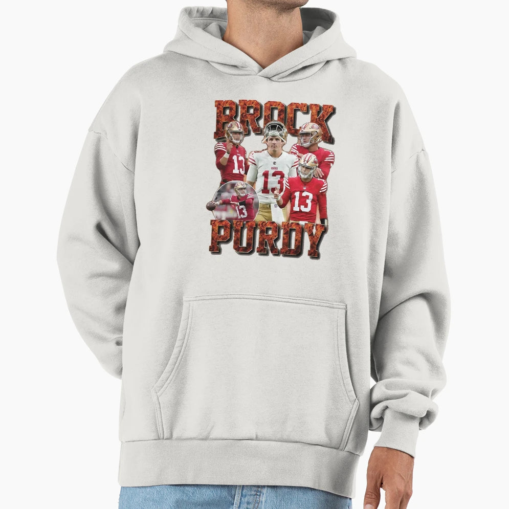 Blazing Brock Sport Purdy Hoodie - Novelty Apparel Men Women - T-Shirt, Sweatshirt, Hoodie