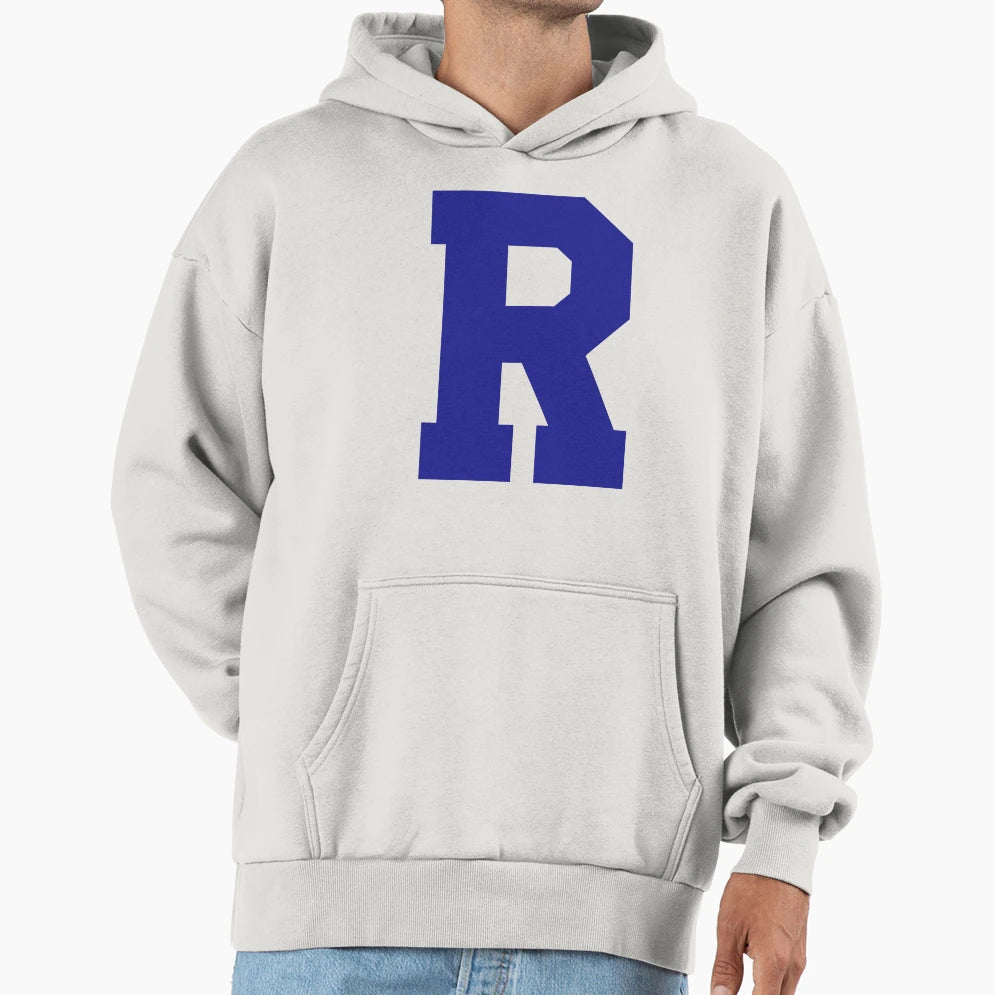 Alphabet Blue M Sports Letter M Hoodie - Unique Graphic Men Women - T-Shirt, Sweatshirt, Hoodie