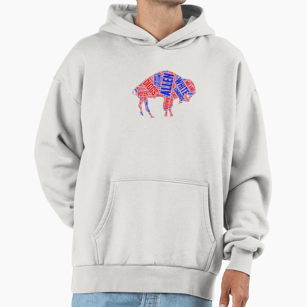Buffalo Player Names Hoodie - Fun Novelty Design Men Women - T-Shirt, Sweatshirt, Hoodie