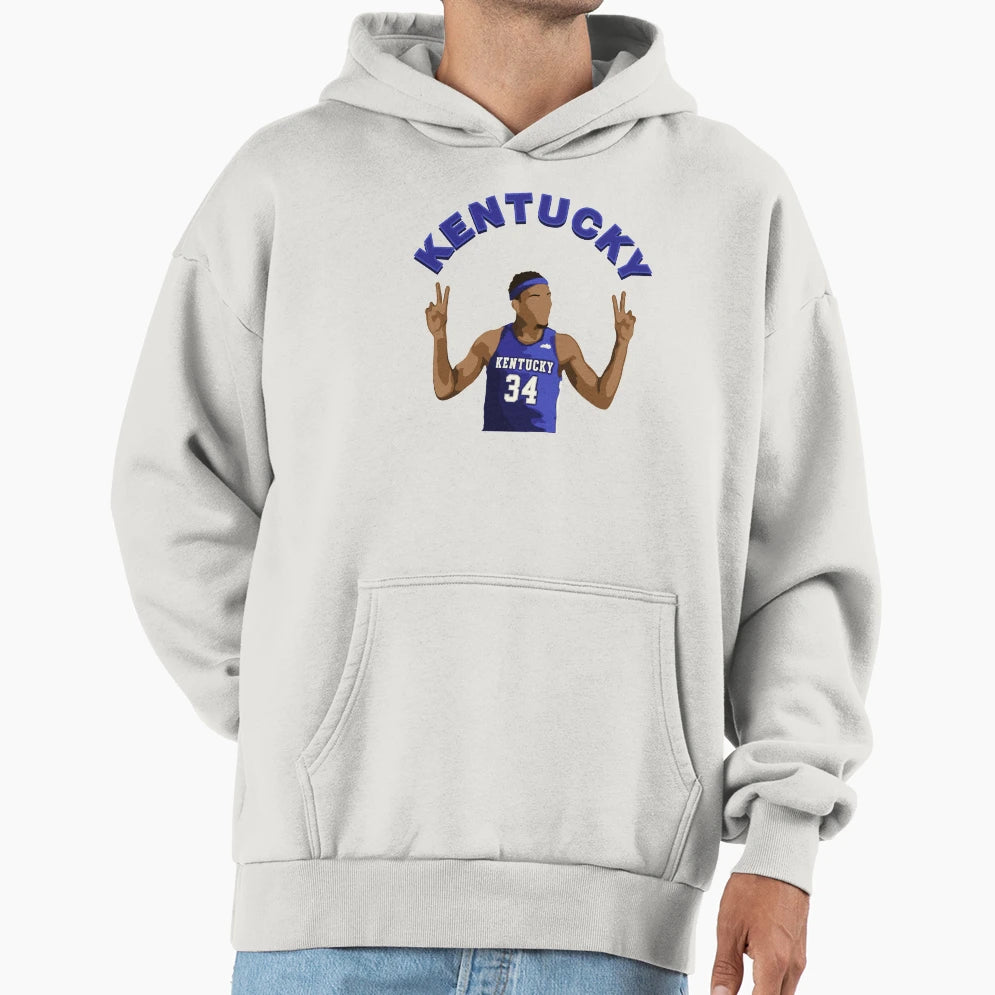 Oscar Tshiebwe 34 University Kentucky Hoodie - Unique Graphic for Adults - T-Shirt, Sweatshirt, Hoodie