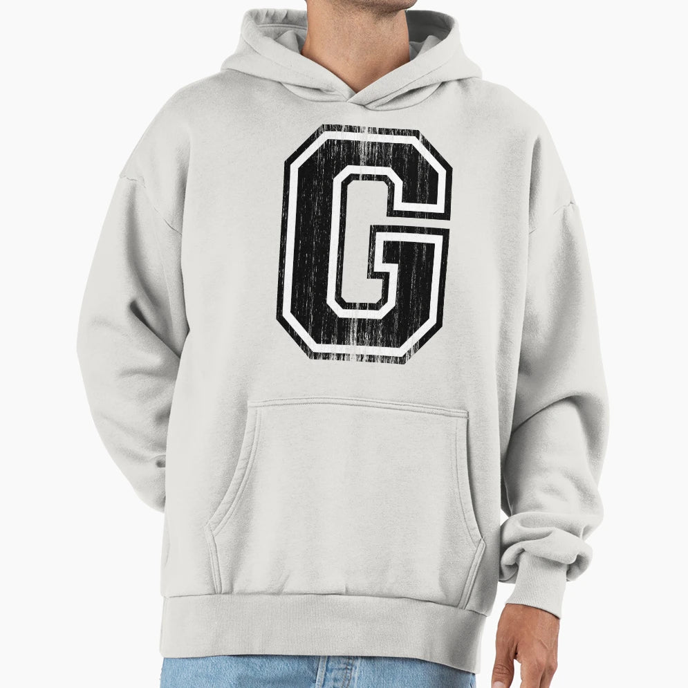 Big Varsity Letter G Hoodie - Fun Novelty Design Unisex - T-Shirt, Sweatshirt, Hoodie