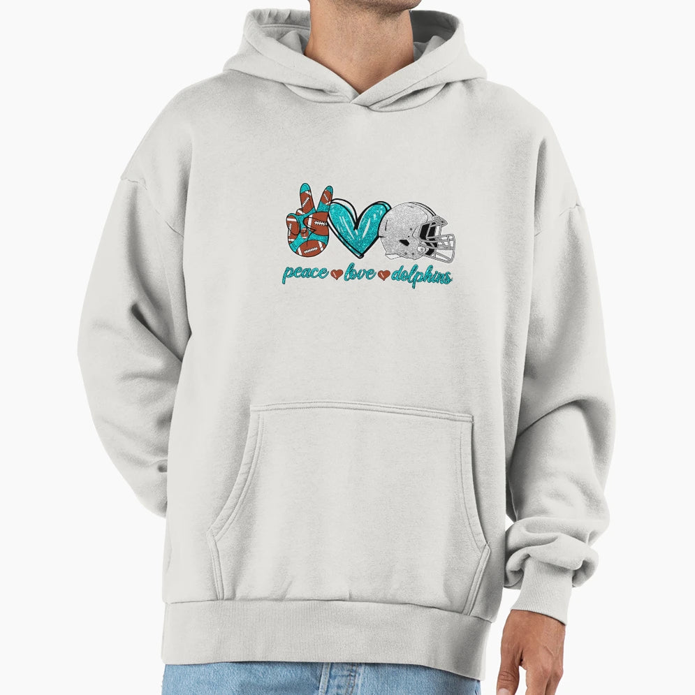 Football Miami Dolphins Hoodie - Fun Novelty Design Unisex - T-Shirt, Sweatshirt, Hoodie