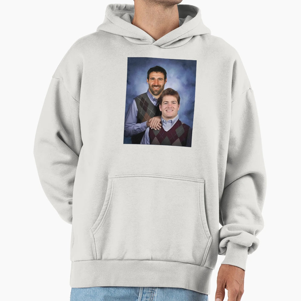 Mike Vrabel Drake Maye Step Brothers New Hoodie - Aesthetic Graphic Unisex - T-Shirt, Sweatshirt, Hoodie
