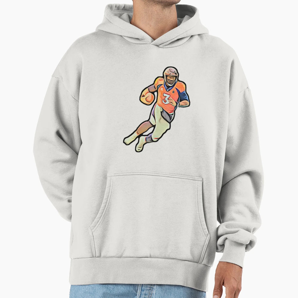 Russell Wilson Denver Quarter Back Hoodie - Aesthetic Graphic Men Women - T-Shirt, Sweatshirt, Hoodie