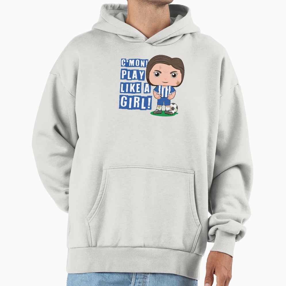Cmon Play Like Soccer Hoodie - Minimalist Print Men Women - T-Shirt, Sweatshirt, Hoodie