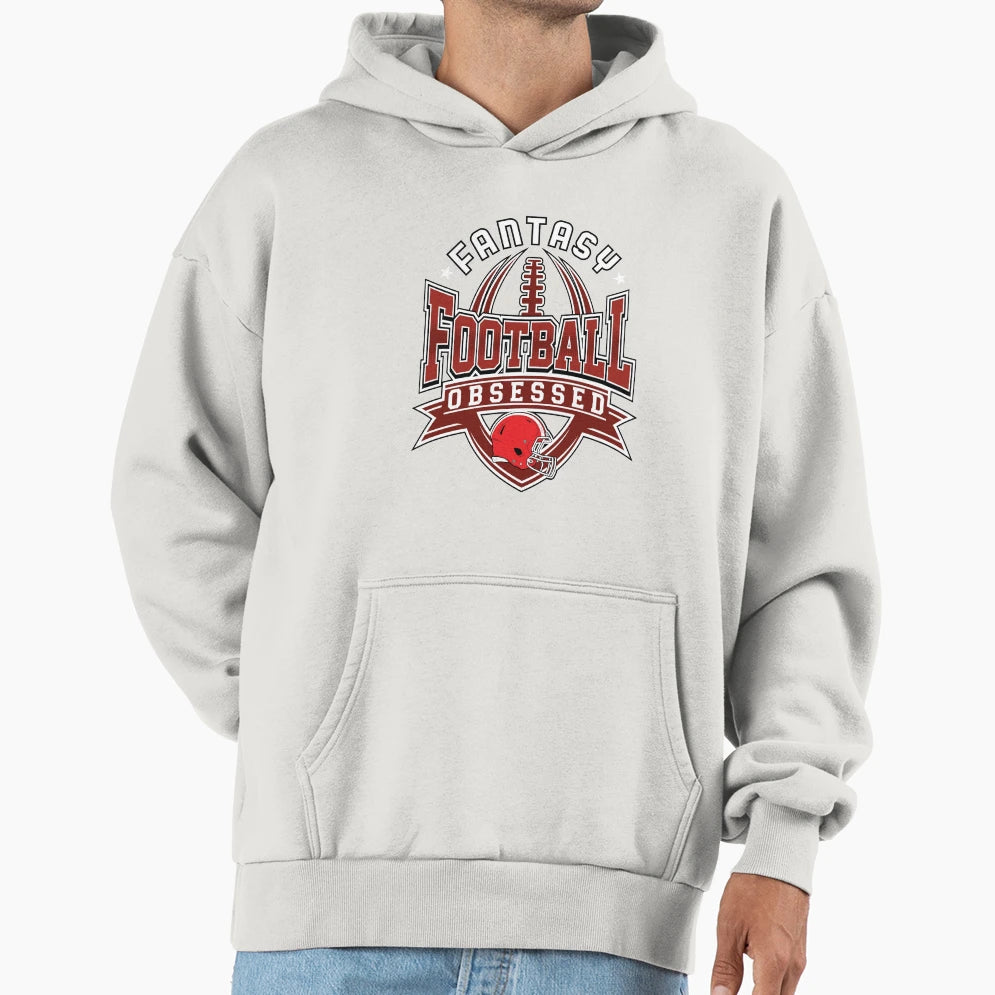 Fantasy Football Obsessed Hoodie - Novelty Apparel for Adults - T-Shirt, Sweatshirt, Hoodie