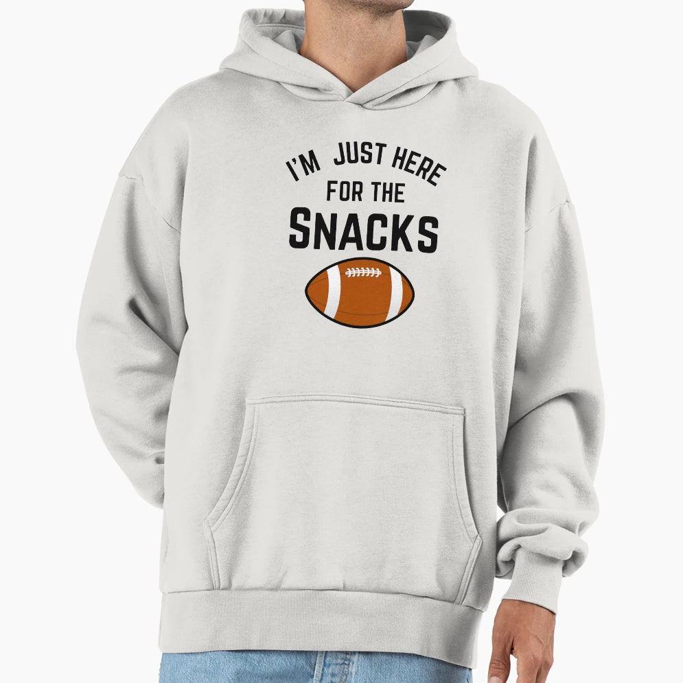 I Am Just Here Snacks Football Lover Hoodie - Custom Art Print Unisex - T-Shirt, Sweatshirt, Hoodie