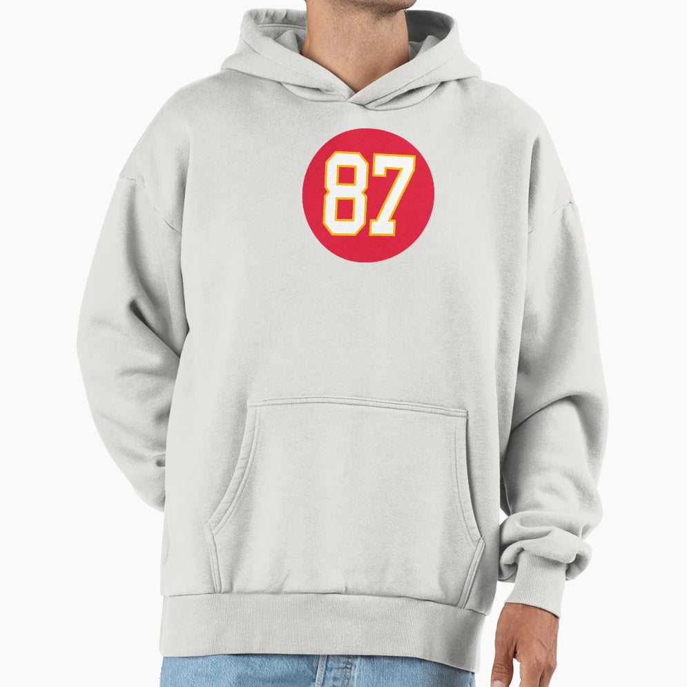 TK Number 87 Jersey Kansas City Chiefs Hoodie - Aesthetic Graphic Unisex - T-Shirt, Sweatshirt, Hoodie