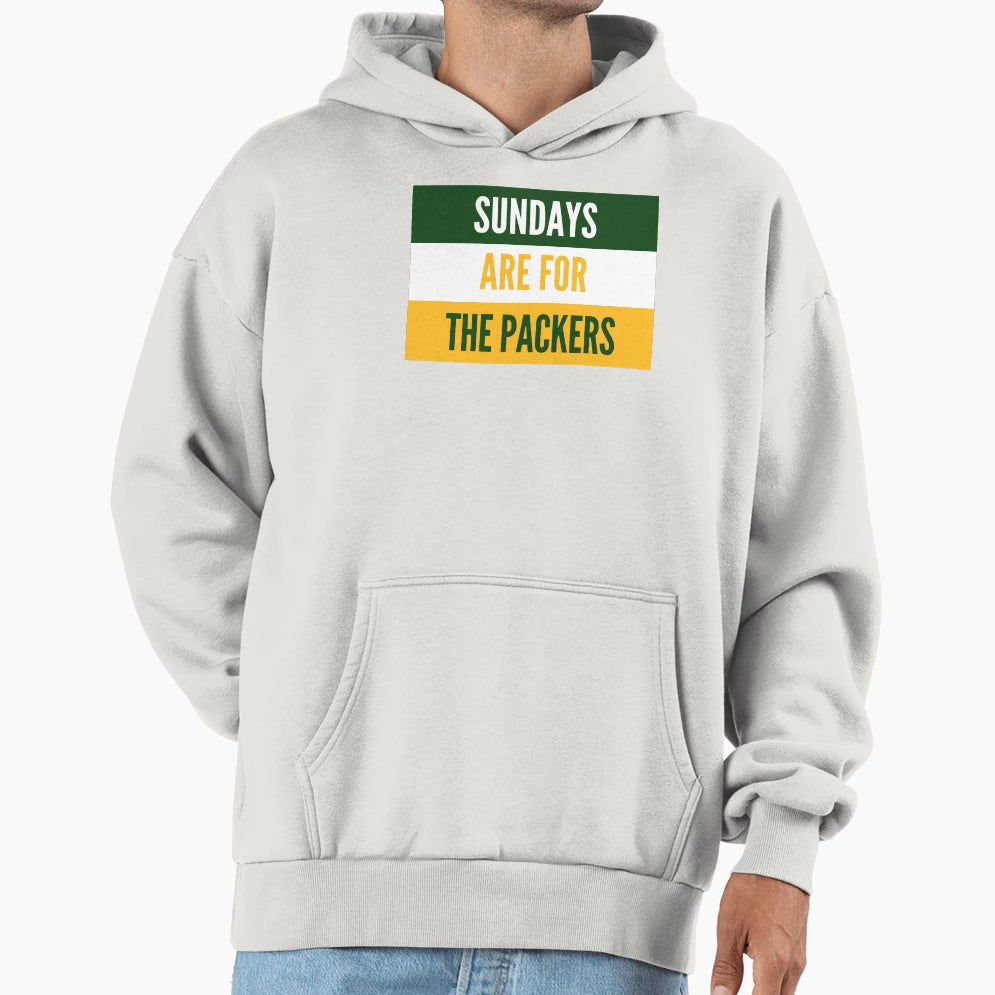 Sundays Packers Hoodie - Casual Everyday Wear Men Women - T-Shirt, Sweatshirt, Hoodie
