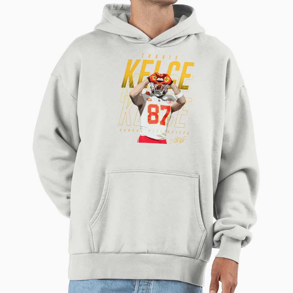 TK Heart Sign Kansas City Chiefs Hoodie - Minimalist Print for Adults - T-Shirt, Sweatshirt, Hoodie