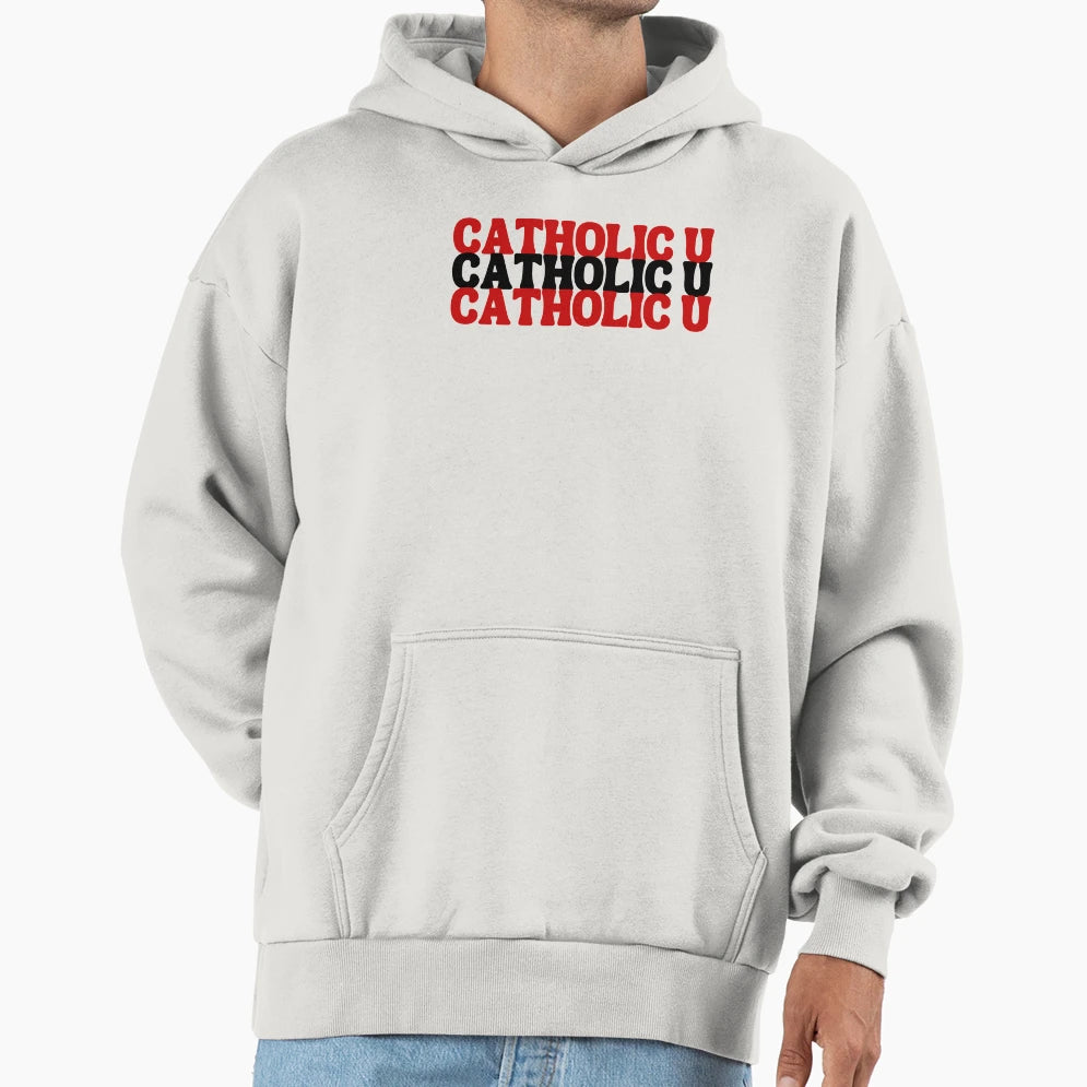 Catholic U Times 3 Catholic Hoodie - Casual Everyday Wear for Adults - T-Shirt, Sweatshirt, Hoodie