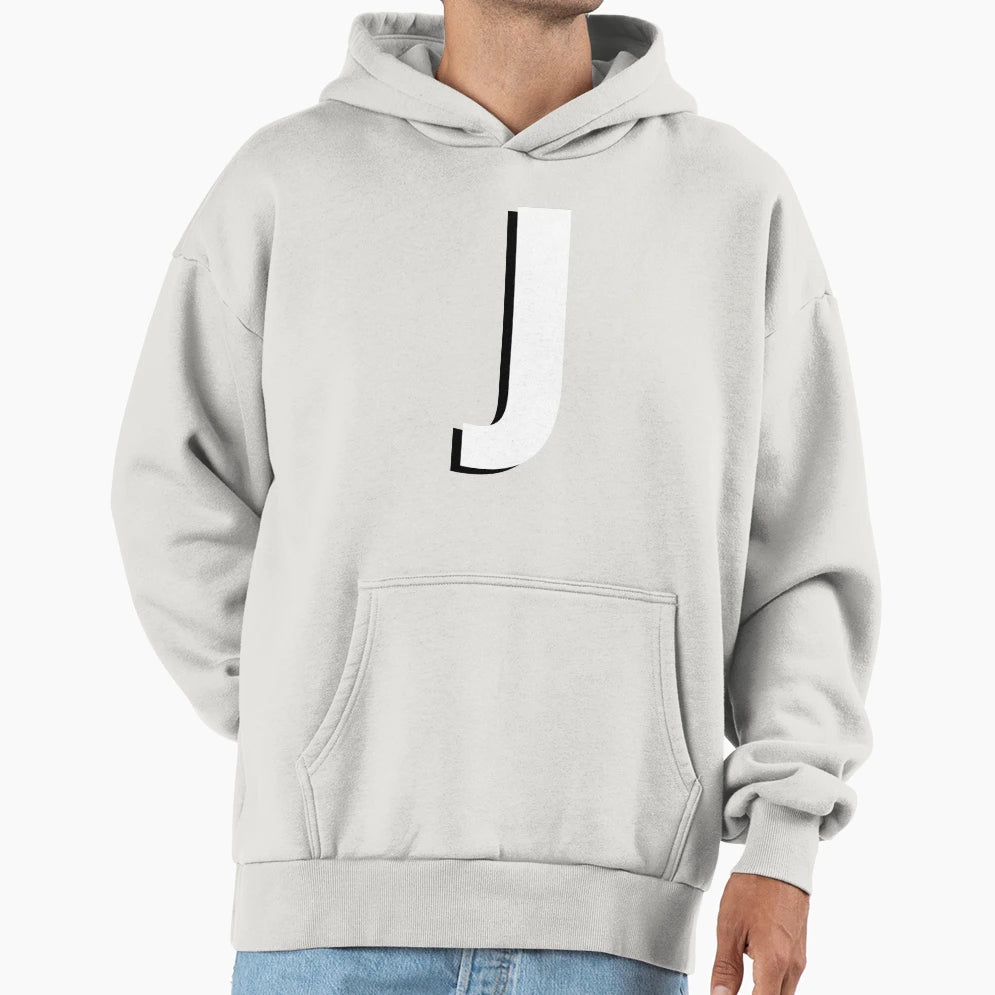 J Initial Letter Sports Band Music Team Hoodie - Custom Art Print Unisex - T-Shirt, Sweatshirt, Hoodie