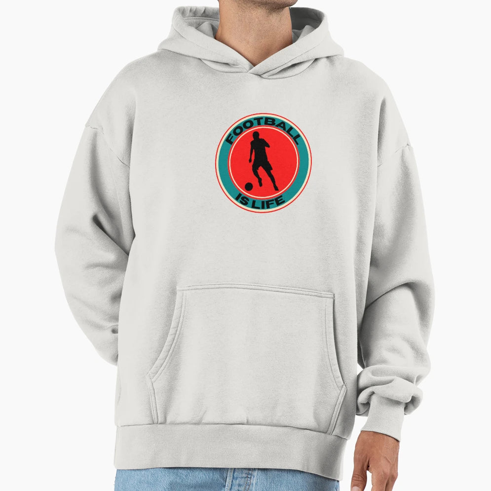 Football Is Life Hoodie - Graphic Print Men Women - T-Shirt, Sweatshirt, Hoodie
