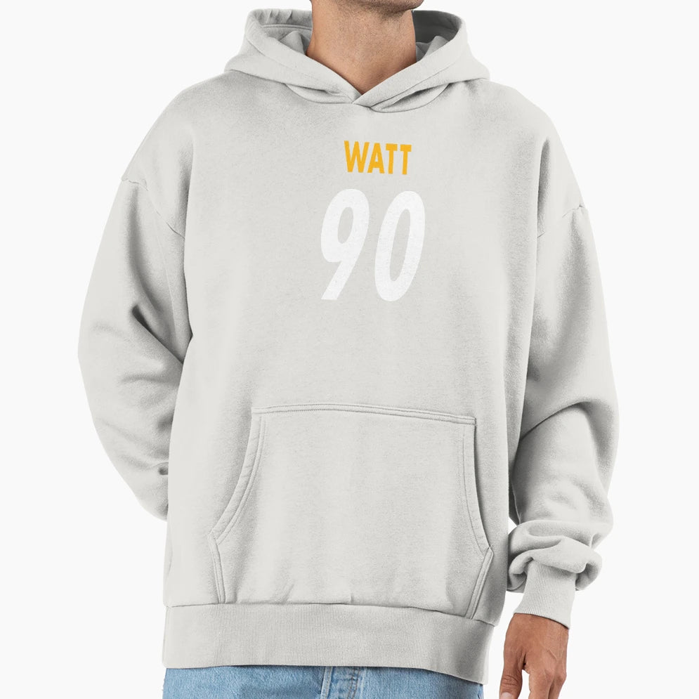 Pittsburgh Football Watt 90 Hoodie - Fun Novelty Design for Adults - T-Shirt, Sweatshirt, Hoodie