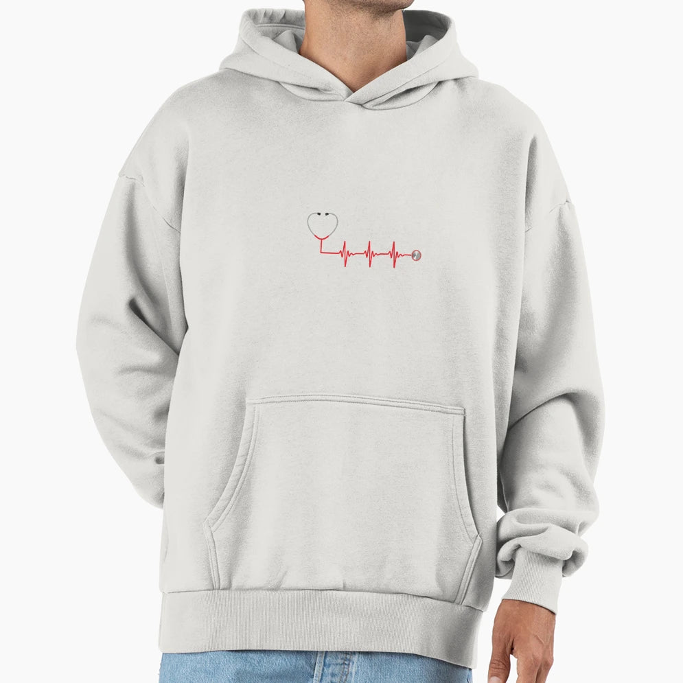 Heart Stethoscope Hoodie - Unique Graphic for Adults - T-Shirt, Sweatshirt, Hoodie
