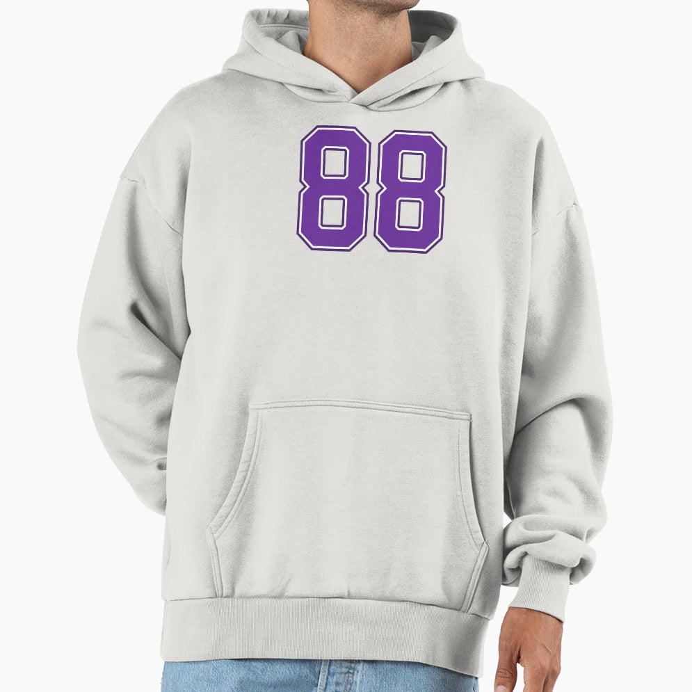 Purple Number 88 Lucky Sports Jersey Eighty Hoodie - Trendy Graphic Unisex - T-Shirt, Sweatshirt, Hoodie