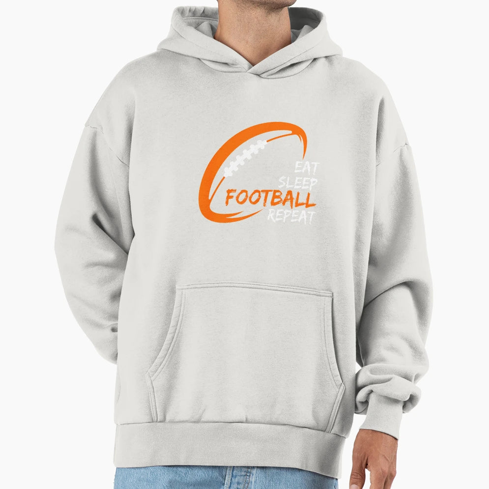 Eat Sleep Football Repeat Players Hoodie - Custom Art Print Unisex - T-Shirt, Sweatshirt, Hoodie