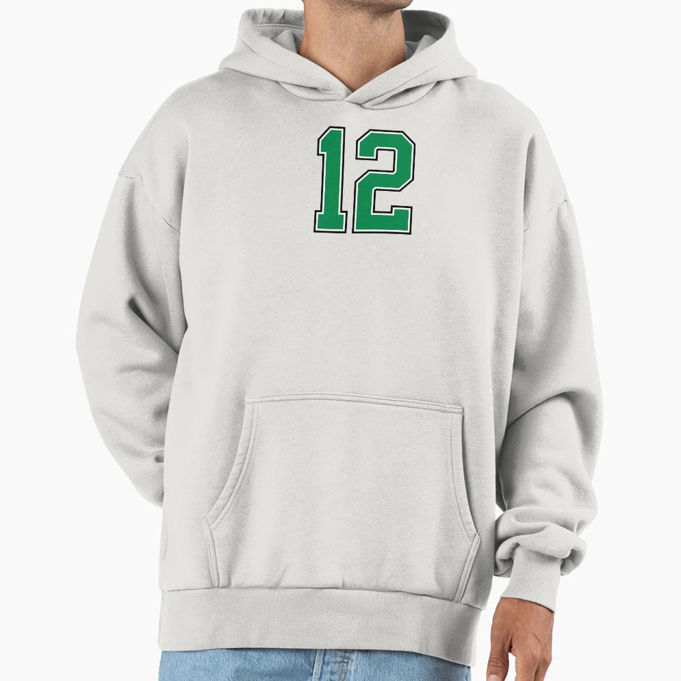 12 Number Green Lucky Sports Twelve Hoodie - Trendy Graphic Unisex - T-Shirt, Sweatshirt, Hoodie