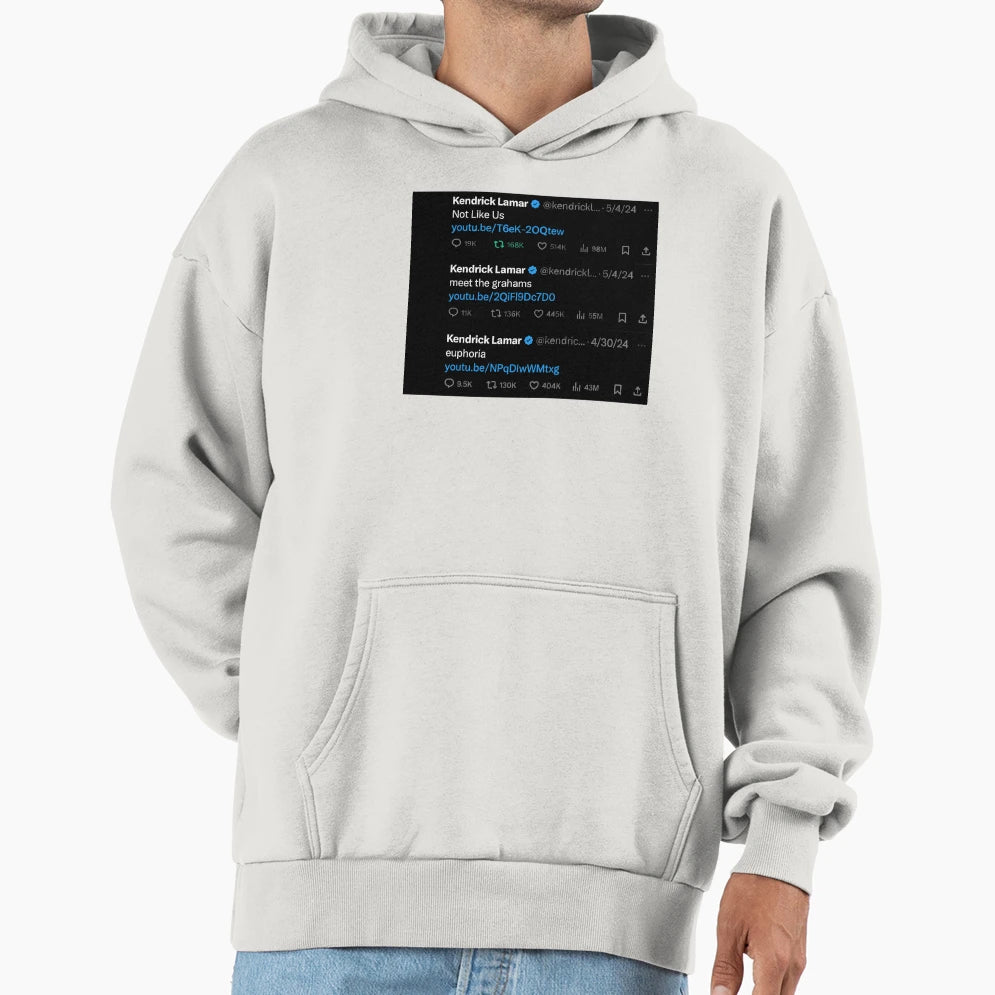 Kendrick Lamar Diss Song Tweets Hoodie - Casual Everyday Wear for Adults - T-Shirt, Sweatshirt, Hoodie