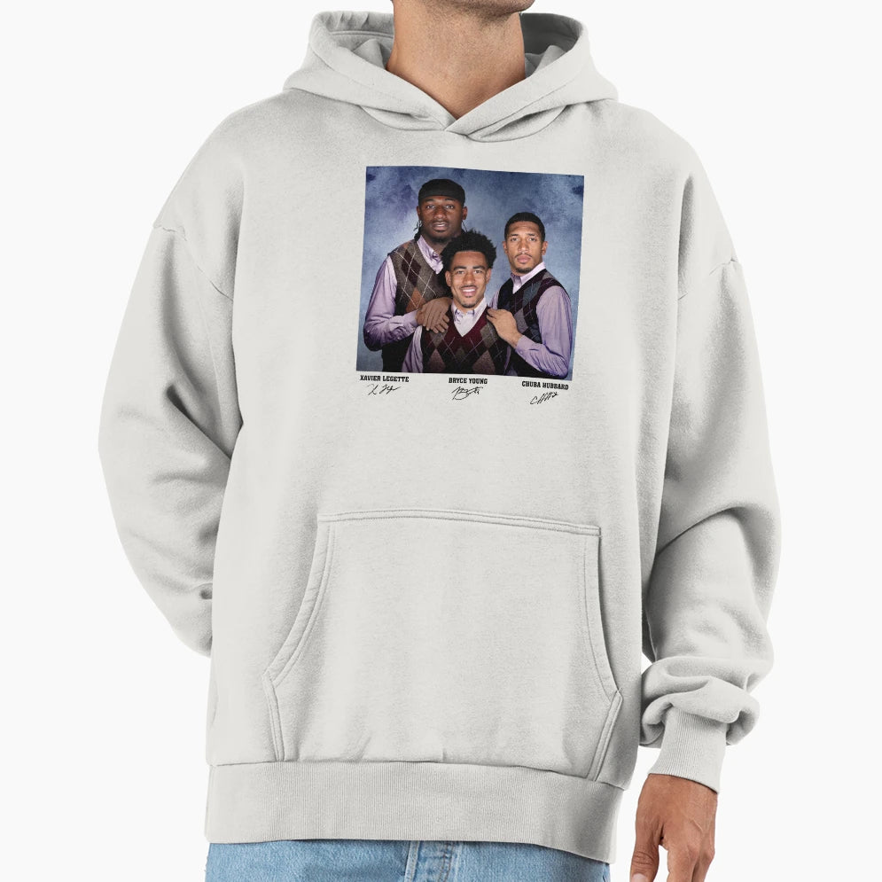 Bryce Young Xavier Legette Chuba Hubbard Hoodie - Unique Graphic Unisex - T-Shirt, Sweatshirt, Hoodie