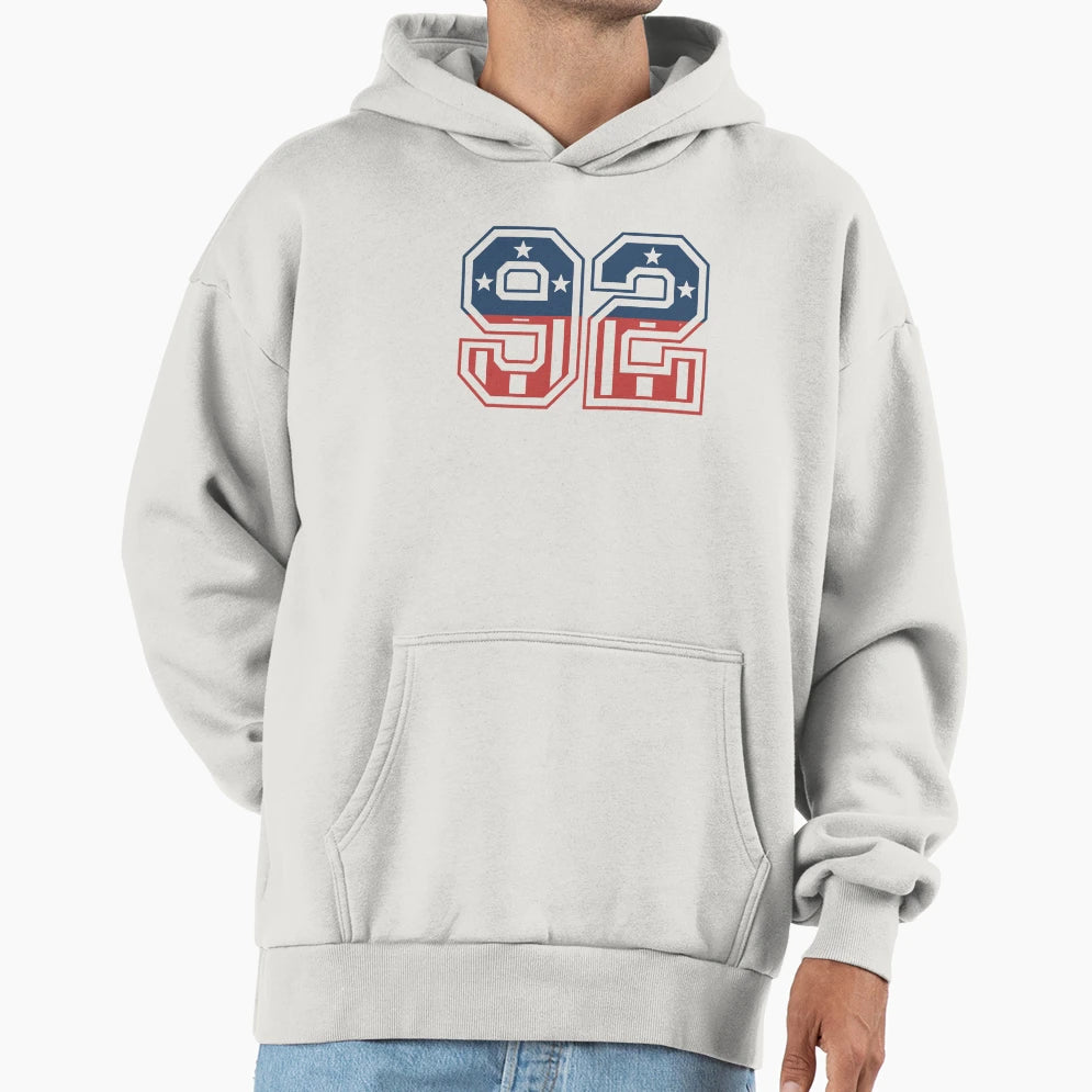 Number 92 Usa Hoodie - Fun Novelty Design Unisex - T-Shirt, Sweatshirt, Hoodie