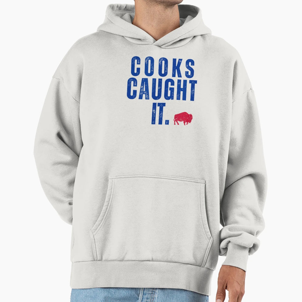 Cooks Caught It Blue Buffalo Football Hoodie - Novelty Apparel Men Women - T-Shirt, Sweatshirt, Hoodie