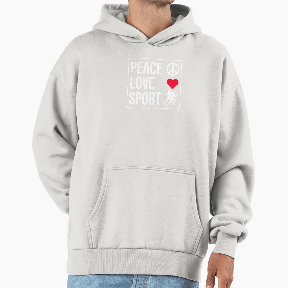 Peace Love Sport Hoodie - Unique Graphic Men Women - T-Shirt, Sweatshirt, Hoodie