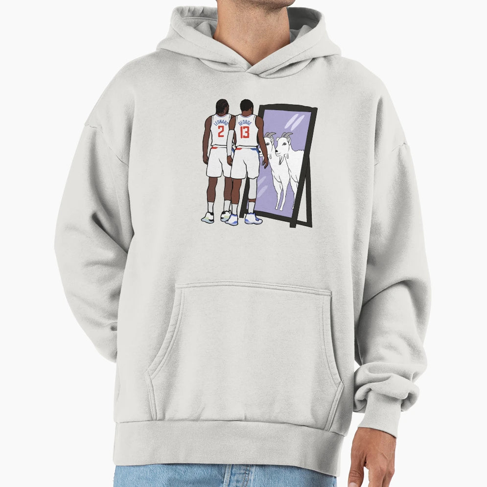 Kawhi Leonard And Paul George Mirror Hoodie - Novelty Apparel for Adults - T-Shirt, Sweatshirt, Hoodie