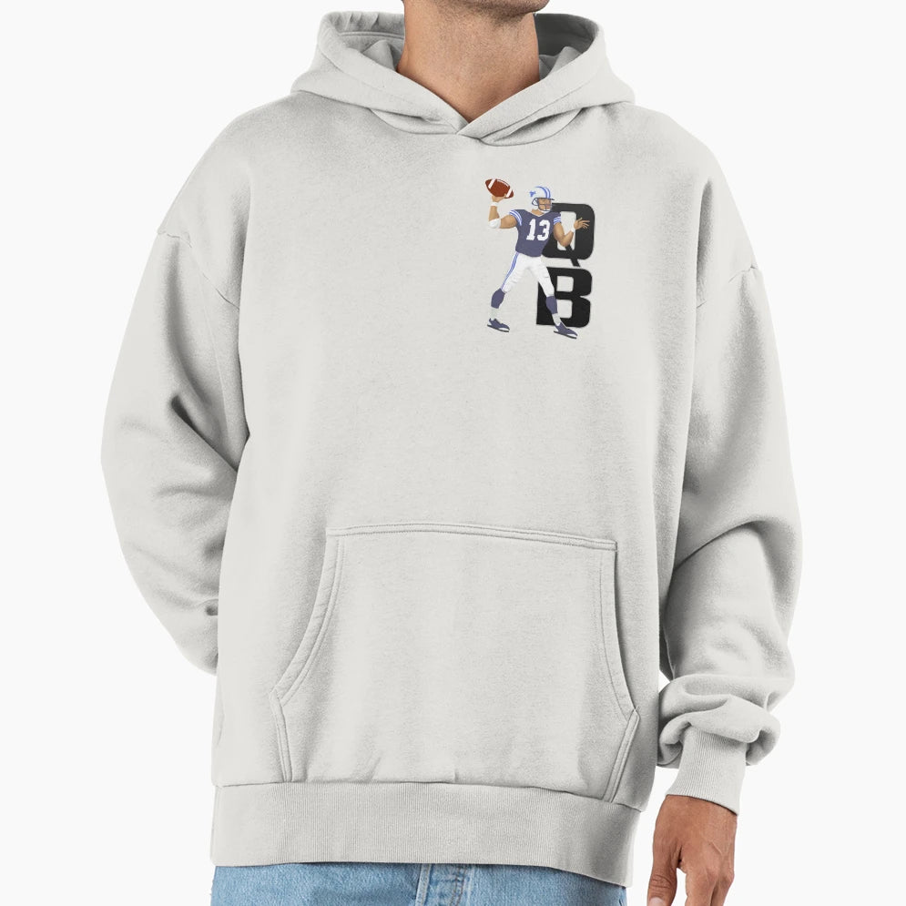Quarter Back Hoodie - Unique Graphic Unisex - T-Shirt, Sweatshirt, Hoodie