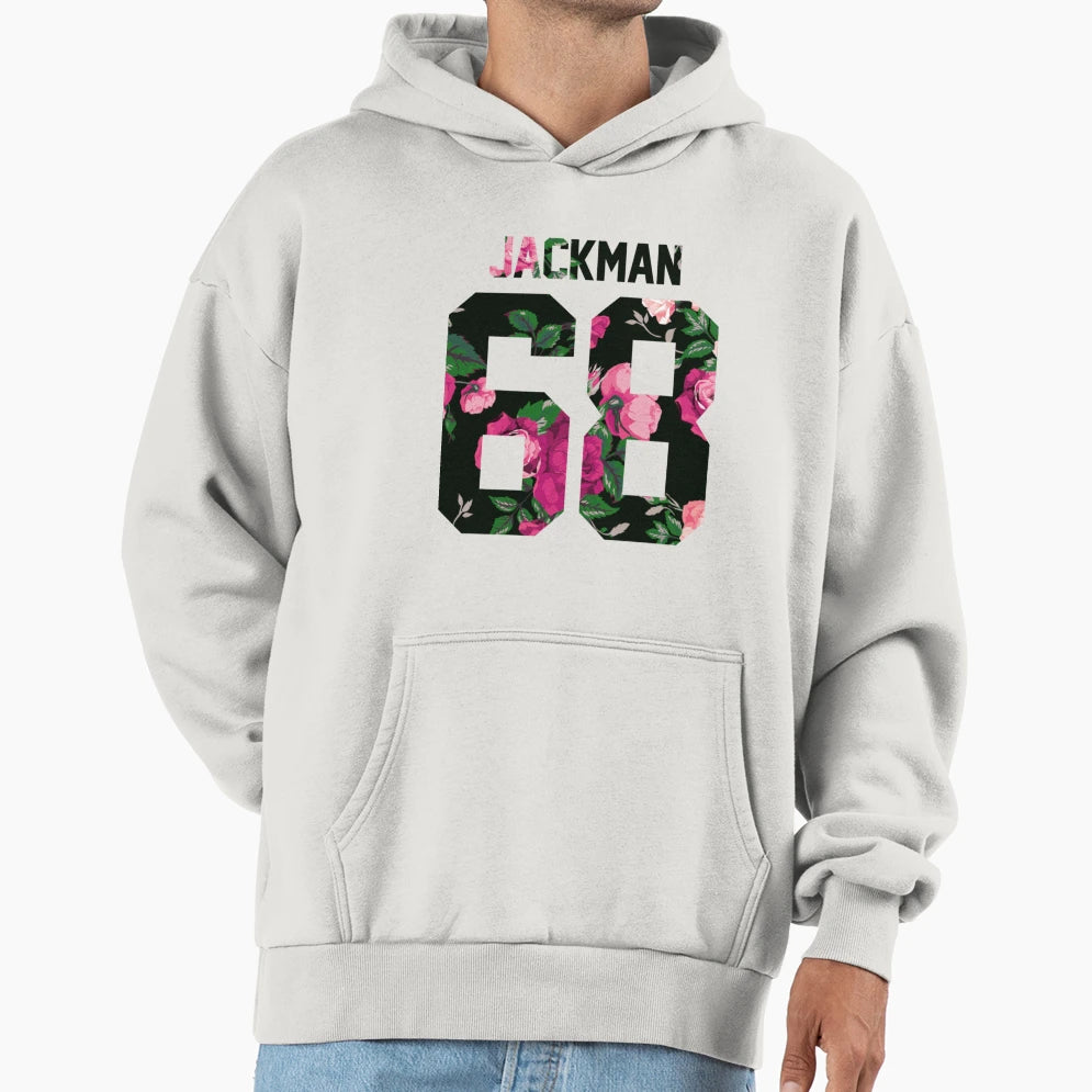 Hugh Jackman Colorful Flowers Hoodie - Graphic Print for Adults - T-Shirt, Sweatshirt, Hoodie