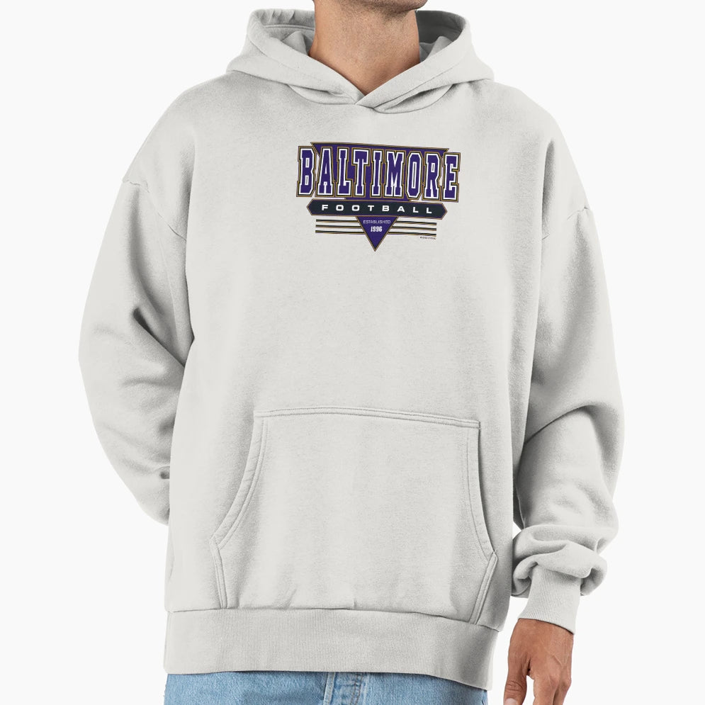 Baltimore Football Ravens Inspired 90S Hoodie - Graphic Print Unisex - T-Shirt, Sweatshirt, Hoodie