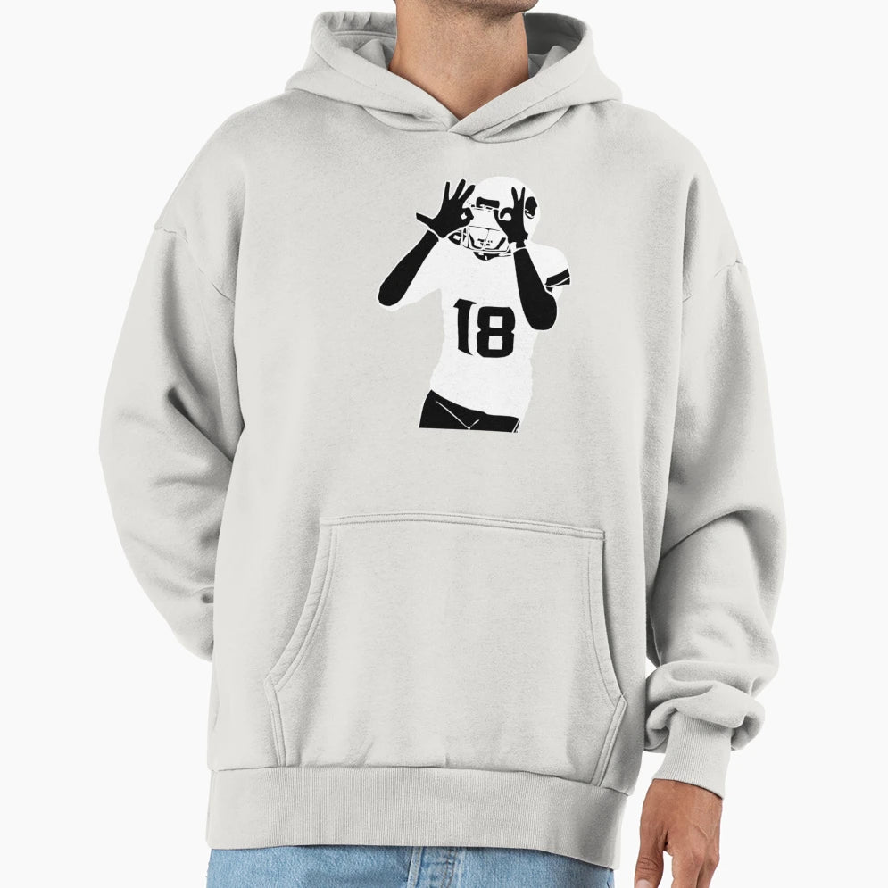 JJ 18 Griddy Grill Pop Art Simple Hoodie - Graphic Print for Adults - T-Shirt, Sweatshirt, Hoodie