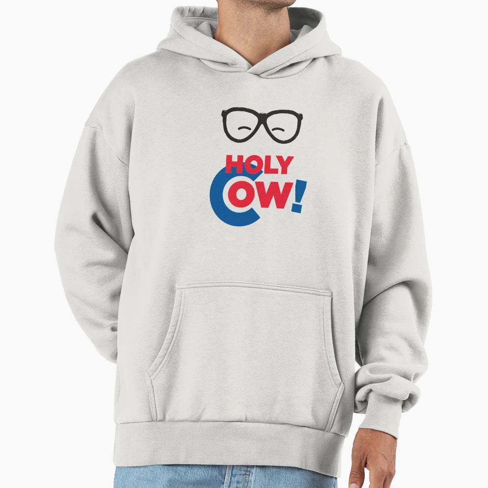 Holy Cow Glasses Hoodie - Trendy Graphic Men Women - T-Shirt, Sweatshirt, Hoodie