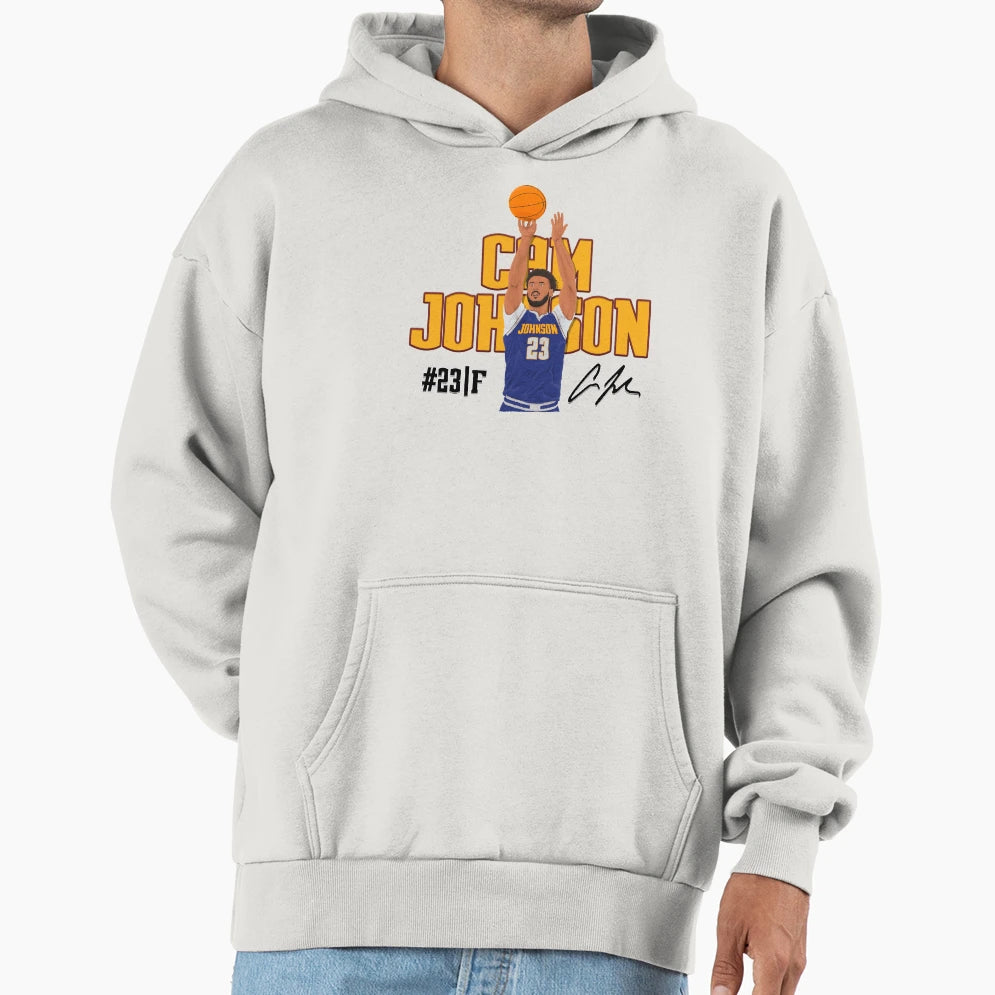 Cam Johnson Denver Basketball Hoodie - Minimalist Print Unisex - T-Shirt, Sweatshirt, Hoodie