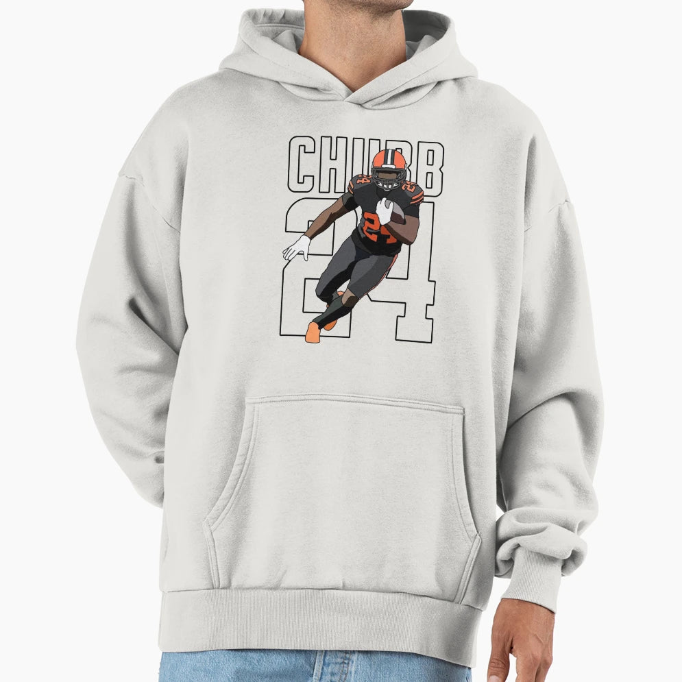 Nick Chubb Gift Loves Cat Hoodie - Aesthetic Graphic for Adults - T-Shirt, Sweatshirt, Hoodie