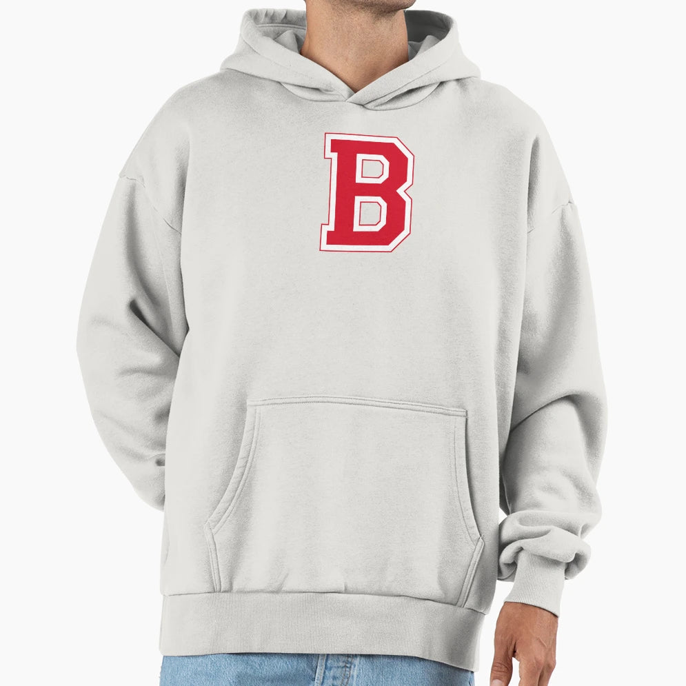 Red Varsity Letter B Hoodie - Graphic Print Men Women - T-Shirt, Sweatshirt, Hoodie
