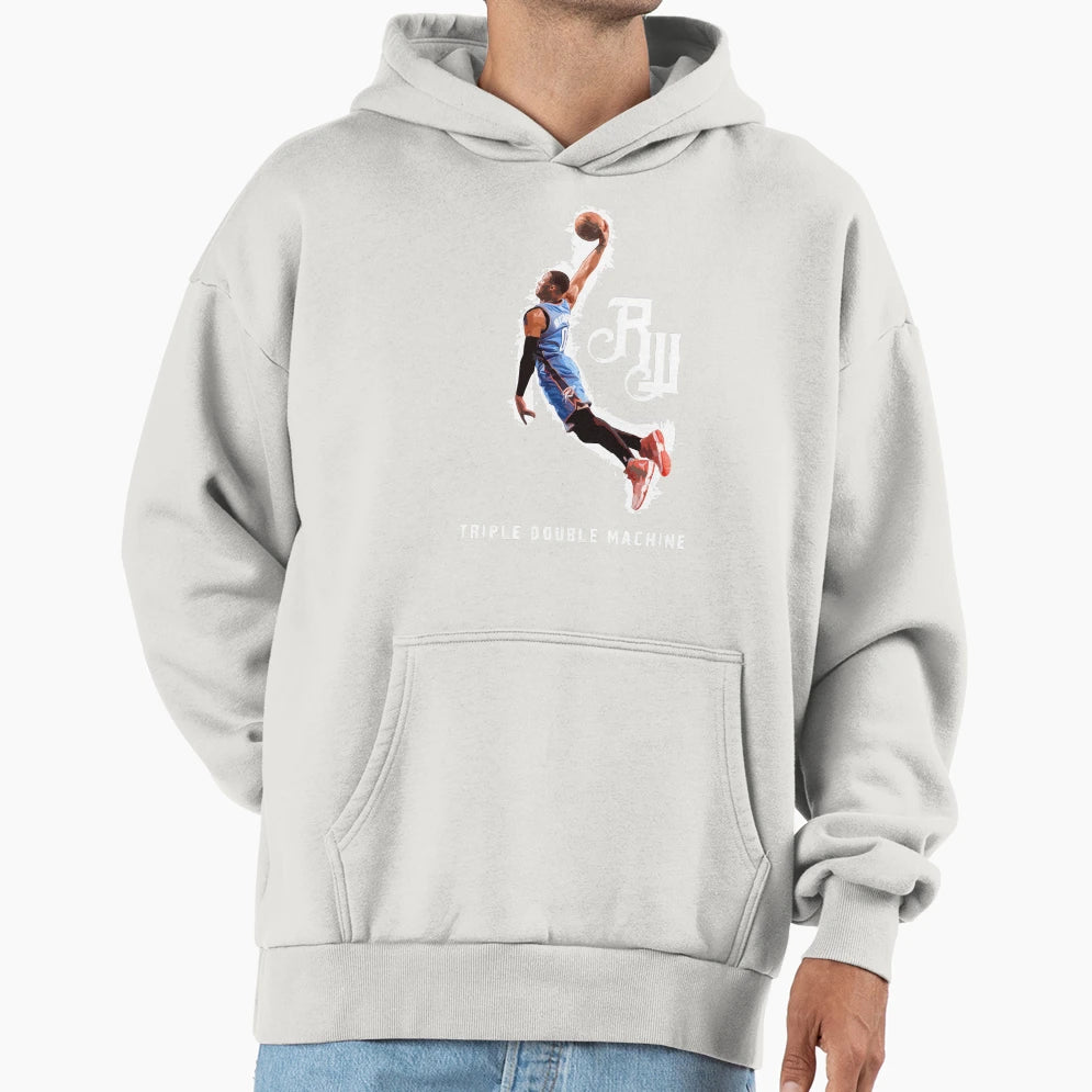 Triple Double Machine Hoodie - Fun Novelty Design for Adults - T-Shirt, Sweatshirt, Hoodie