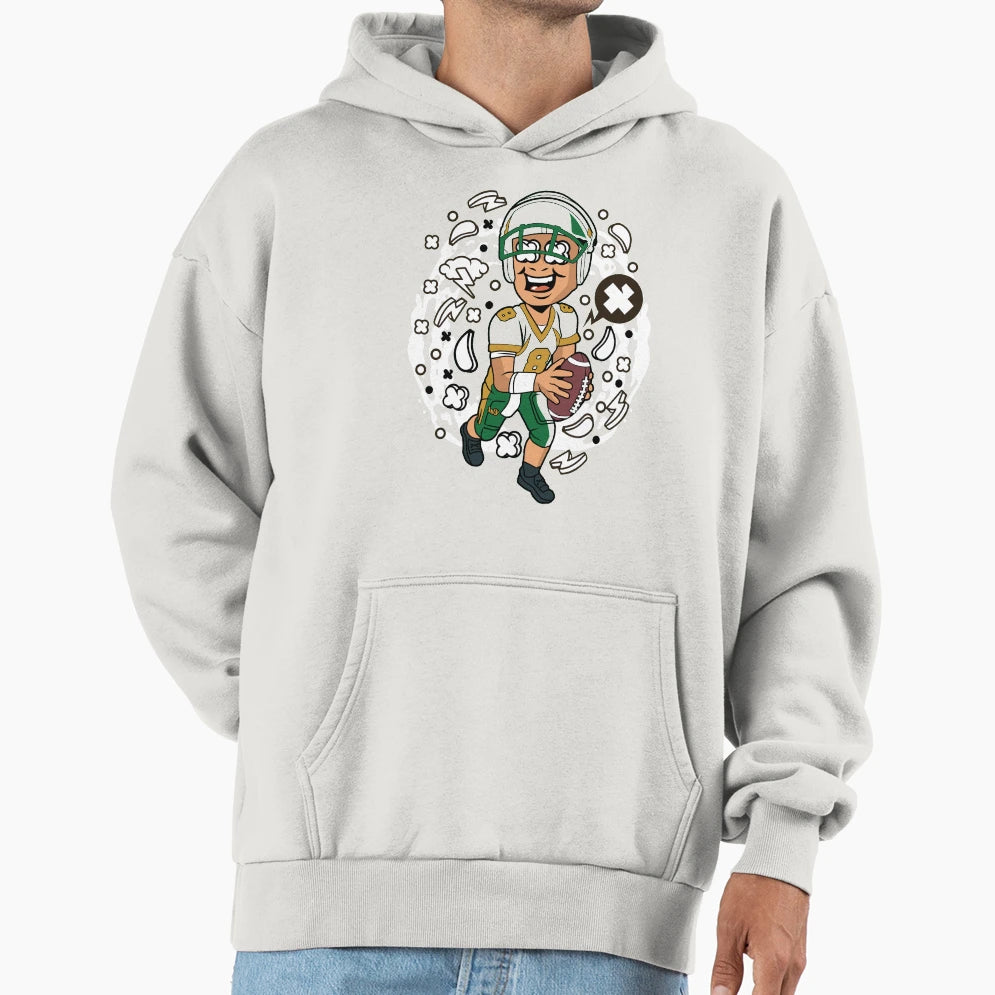 Football Player Hoodie - Trendy Graphic for Adults - T-Shirt, Sweatshirt, Hoodie