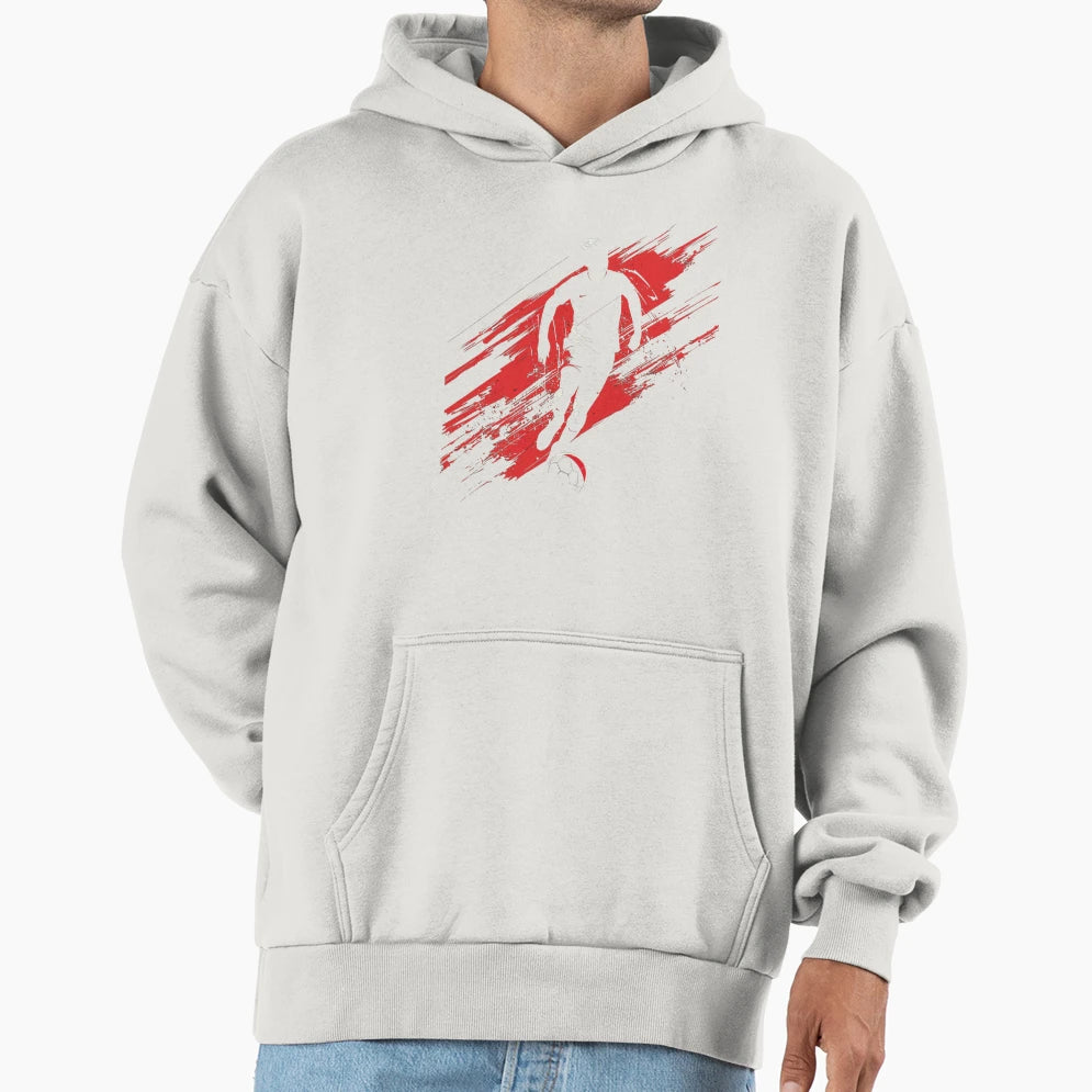 Soccer Player Hoodie - Minimalist Print Unisex - T-Shirt, Sweatshirt, Hoodie