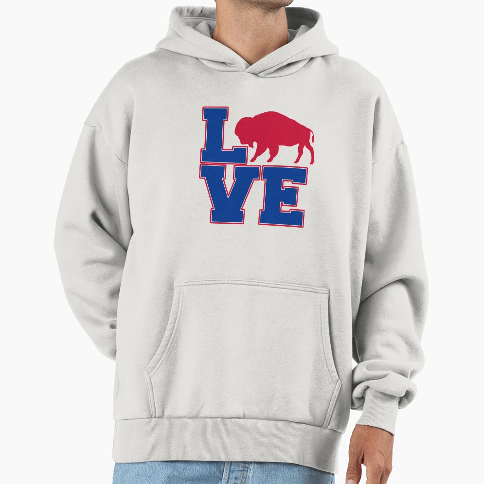 Buffalo Love Hoodie - Novelty Apparel for Adults - T-Shirt, Sweatshirt, Hoodie