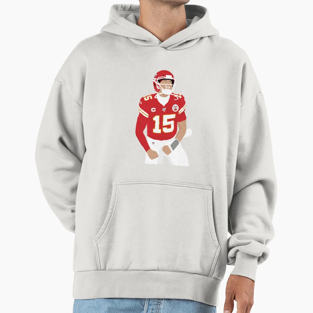 PM Football Illustration Hoodie - Aesthetic Graphic for Adults - T-Shirt, Sweatshirt, Hoodie