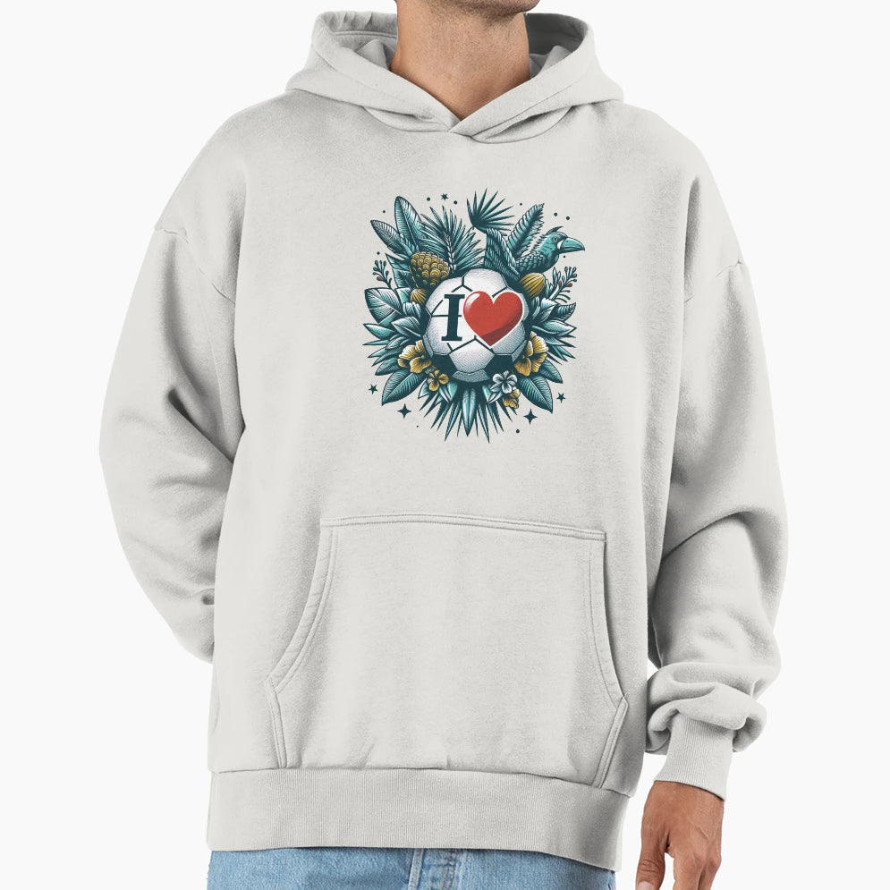 I Love Football Hoodie - Casual Everyday Wear Men Women - T-Shirt, Sweatshirt, Hoodie