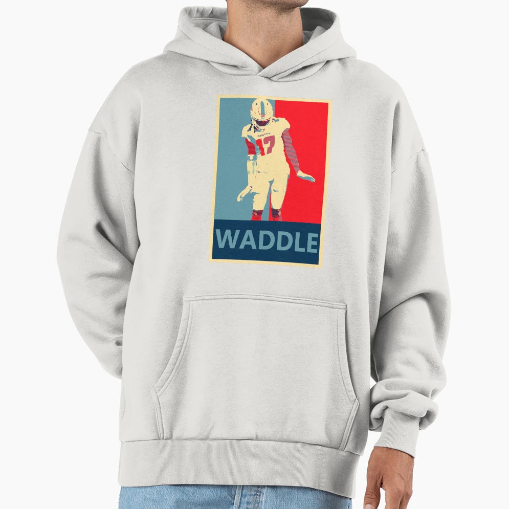 Jaylen Waddle Waddle Dance Hoodie - Minimalist Print for Adults - T-Shirt, Sweatshirt, Hoodie
