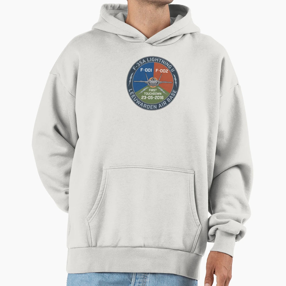 Commemorative Patch First F 35A Hoodie - Trendy Graphic for Adults - T-Shirt, Sweatshirt, Hoodie