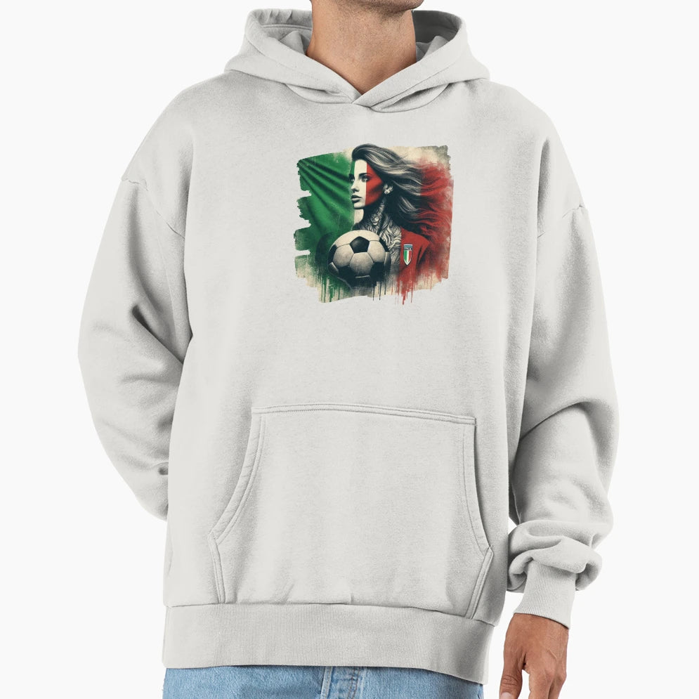 Italian Football Fan Hoodie - Fun Novelty Design for Adults - T-Shirt, Sweatshirt, Hoodie