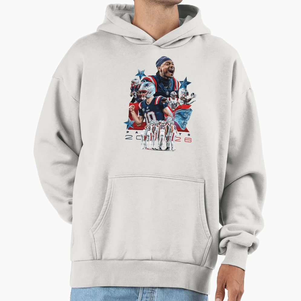 New England Patriots Team Hoodie - Trendy Graphic Men Women - T-Shirt, Sweatshirt, Hoodie