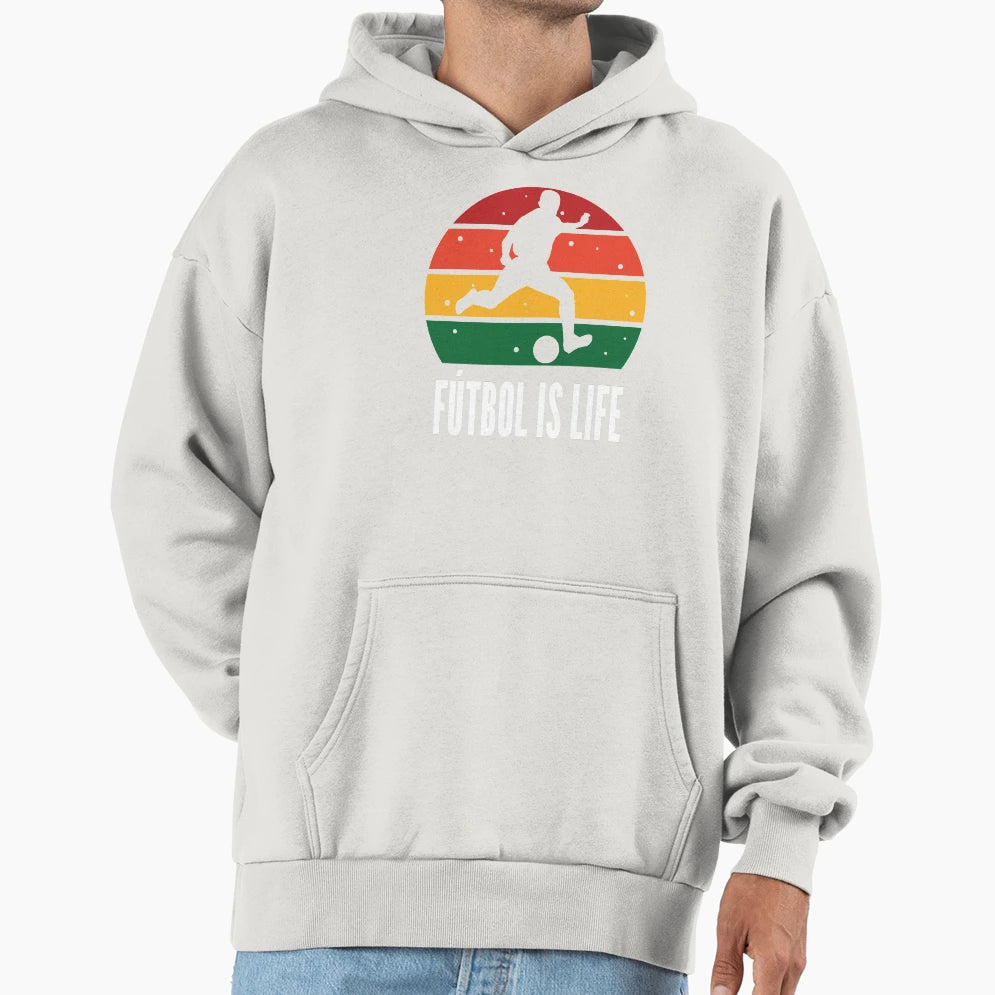 Futbol Is Life Soccer Lover Football Hoodie - Minimalist Print for Adults - T-Shirt, Sweatshirt, Hoodie