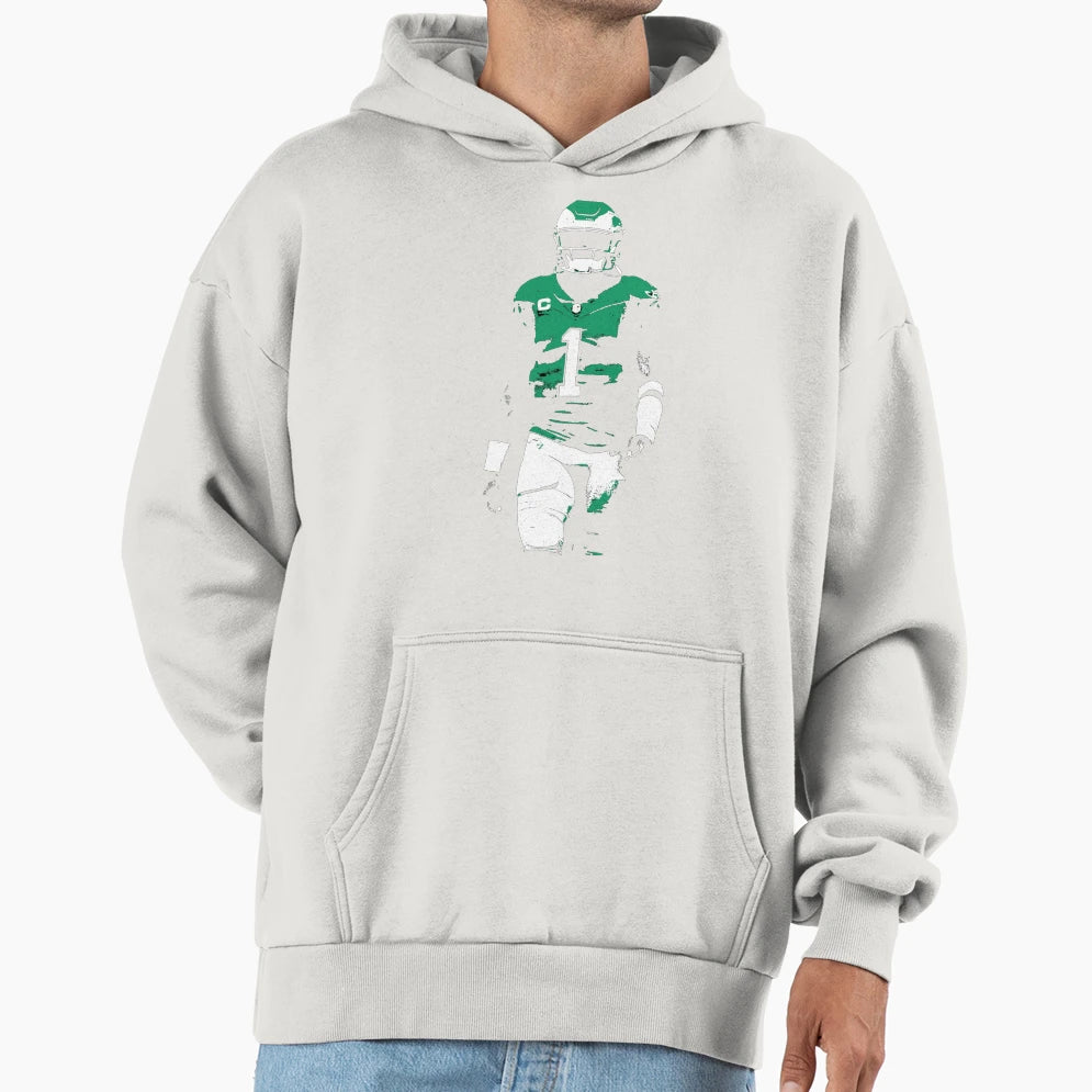 JH 1 Philly Football Stencil Tribute Hoodie - Custom Art Print Men Women - T-Shirt, Sweatshirt, Hoodie